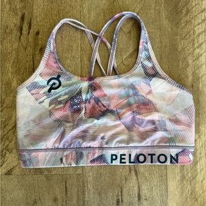 Peloton | WITH Floral 2K Strappy Sports Bra Size Medium